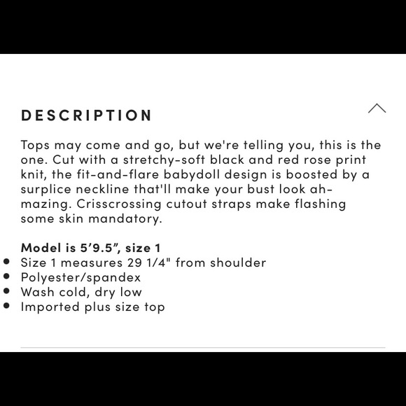 Torrid criss cross rose floral babydoll tank top size 5 NWT 🌹 - Picture 3 of 5